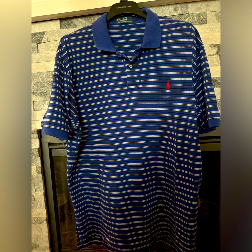 Mens XL Striped Polo by Ralph Lauren